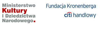 Logos of Ministry of Culture and National Heritage and Kronenberg Fundation
